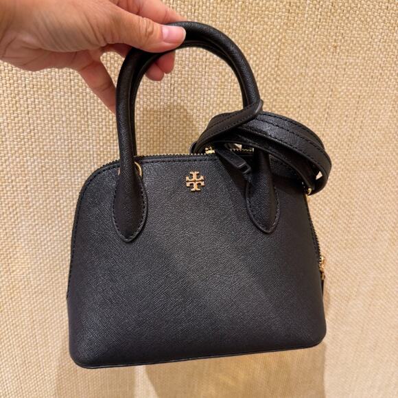 Tory Burch Emerson Mini Dome Satchel 159531 BLACK